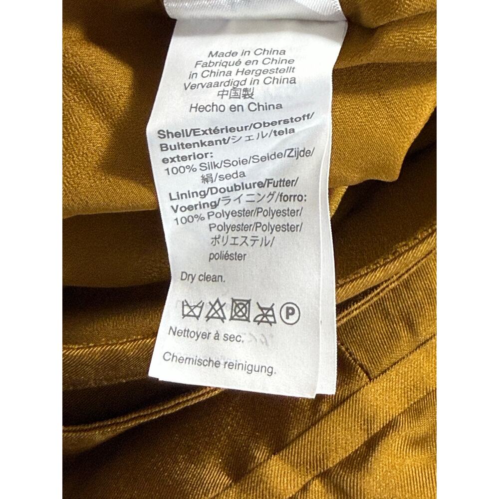 J.Crew Collection Silk Twill High Rise Belted Wide Leg Trouser Golden Brandy 2 - Picture 8 of 12
